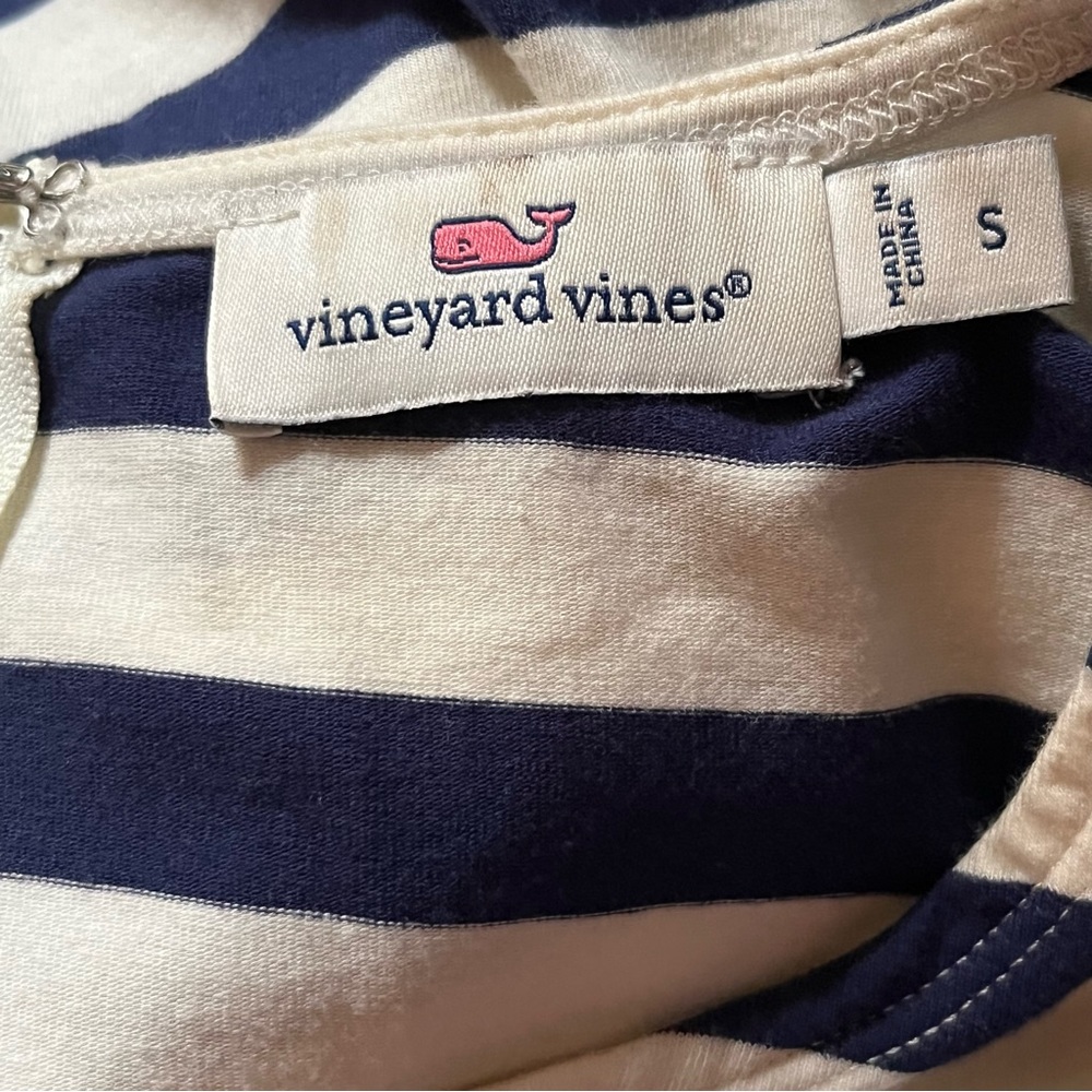 Vineyard Vines Dress Blue White Striped - Picture 6 of 6